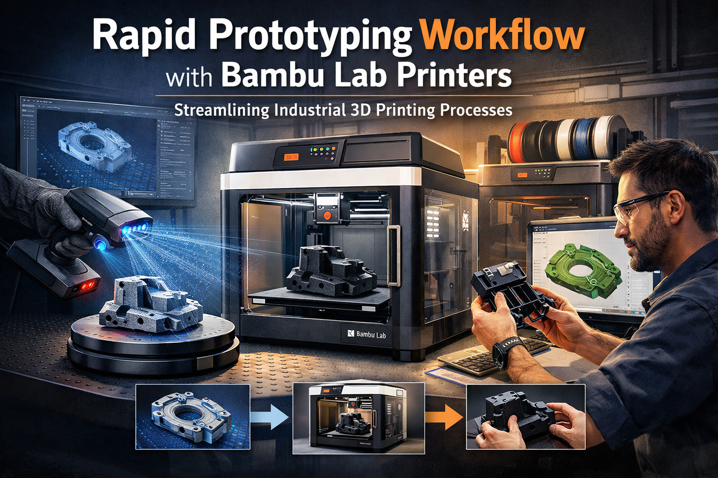 Rapid Prototyping Workflow with Bambu Lab Printers Streamlining Industrial 3D Printing Processes