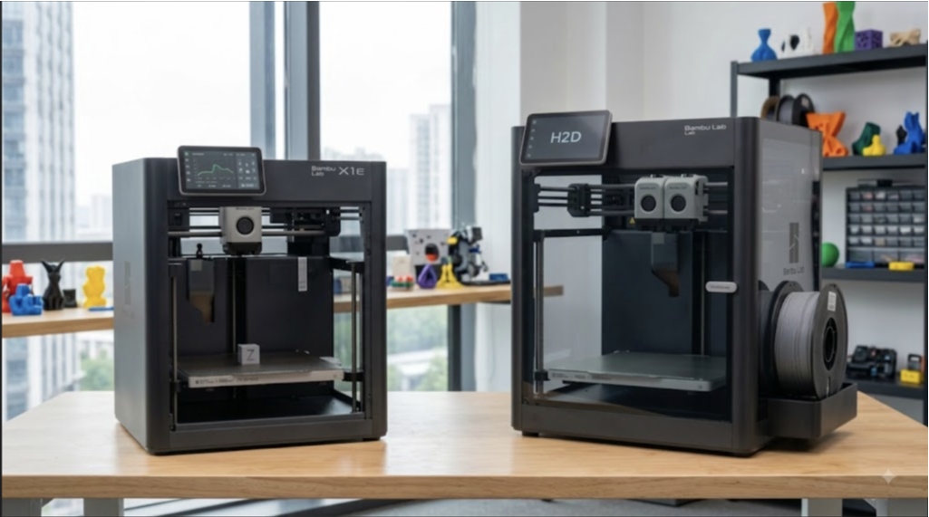 Bambu Lab H2D vs X1E: Which Should You Buy in 2026?
