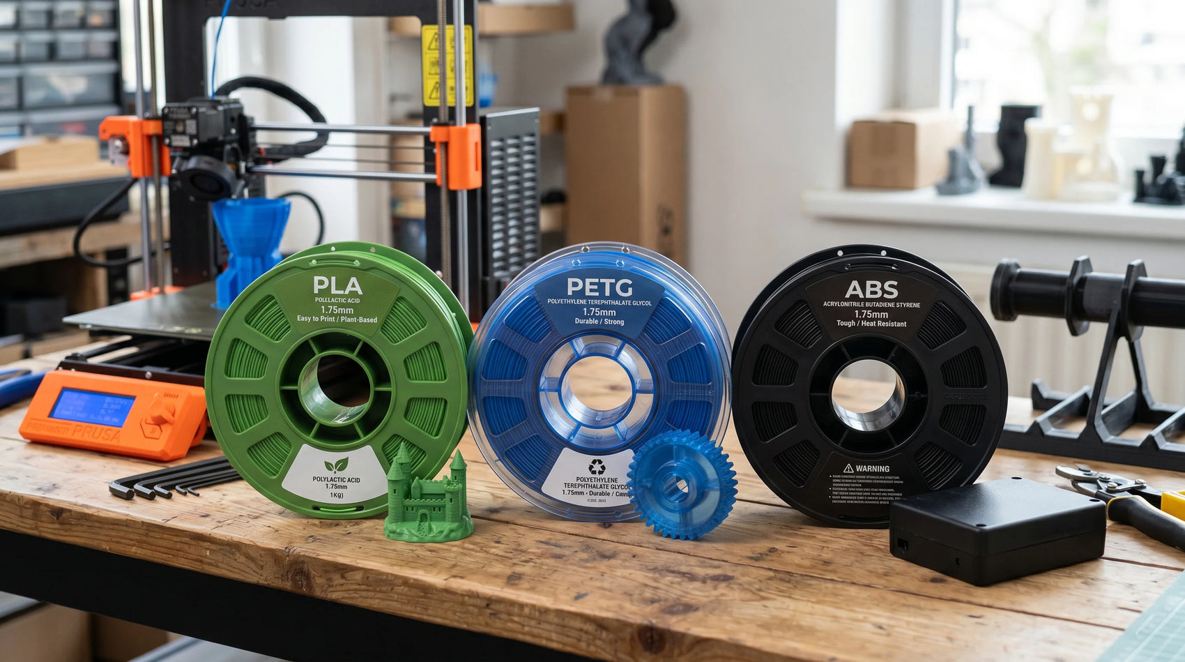 PLA vs PETG vs ABS: Which Filament Is Right for Your Project?