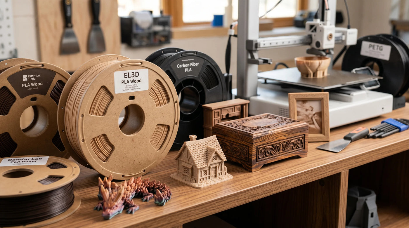 Specialty Filaments Explained: Wood, Carbon Fiber & Colour-Change