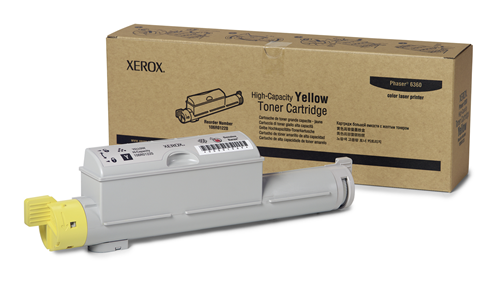 106R01220 Yellow High Capacity Toner Cartridge, Phaser 6360