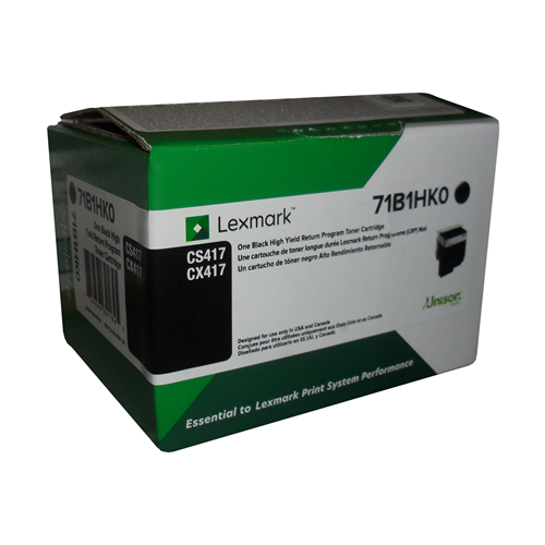 Lexmark CS/CX417, 517 Black Return Programme 6K Toner Cartridge Part no.: 71B1HK0