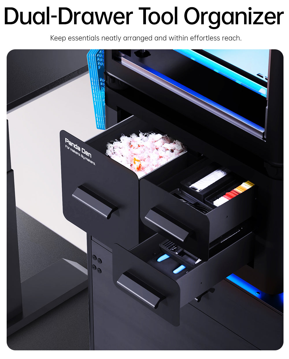 the den is the perfect storage tool