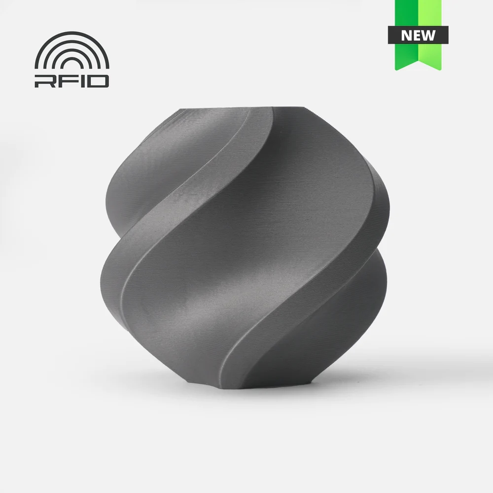 Gray RFID device on a white background with 'NEW' label and RFID logo.