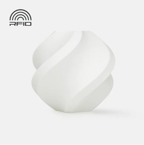 White rubber band on a white background with 'RFID' logo.