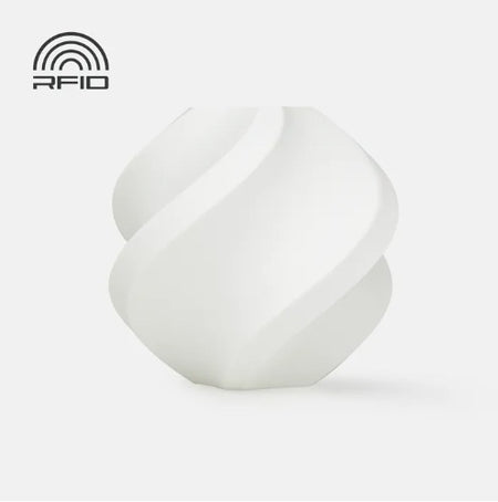 White rubber band on a white background with 'RFID' logo.