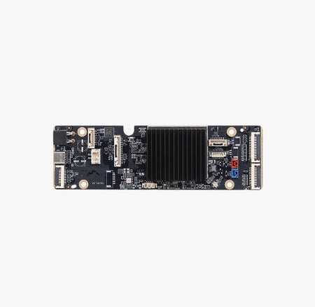 Computer motherboard on a white background