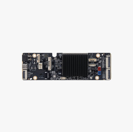 Computer motherboard on a white background