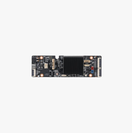 Computer motherboard on a white background