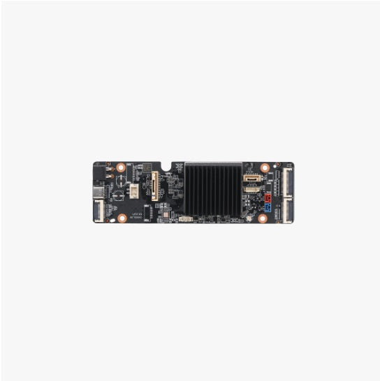 Computer motherboard on a white background