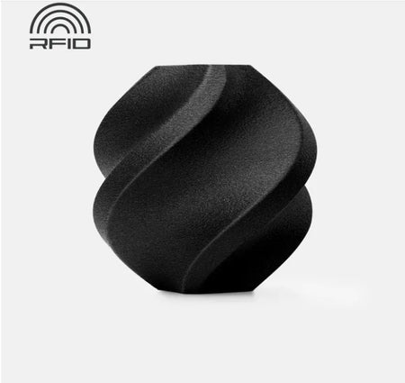 Black RFID tag on a white background with 'RFID' logo.