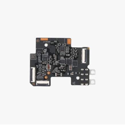 Electronic circuit board on a white background