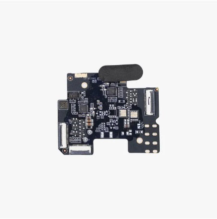 Electronic circuit board on a white background