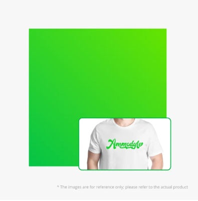 Person wearing a white t-shirt with 'Amorstyle' logo on a green screen background