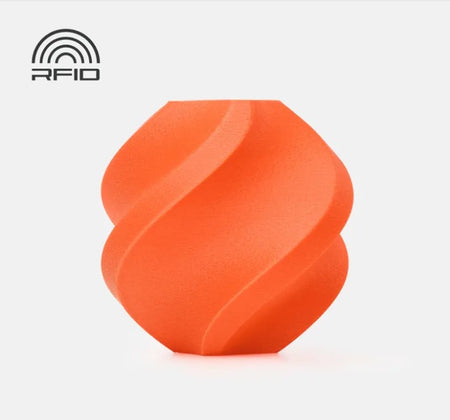 Orange textured object on a white background with 'RFID' logo.