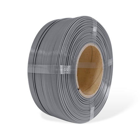 Roll of gray  filament on a white background