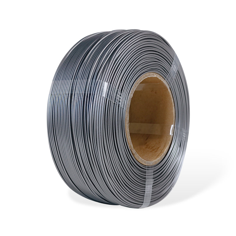 Roll of gray wire on a white background
