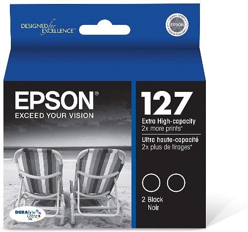 T127120D2 Epson 127 Extra High-Capacity Dual Pack Black Original Ink Cartridges