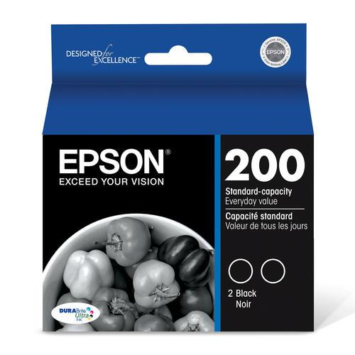 T200120D Epson 200 Durabrite Ultra Black 2PK Ink Expression Home