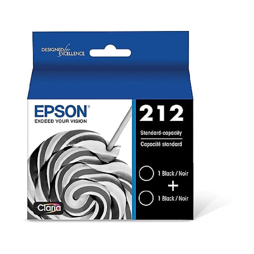 T212120D2 Epson 212 Claria Black Dual Pack Ink Cartridges