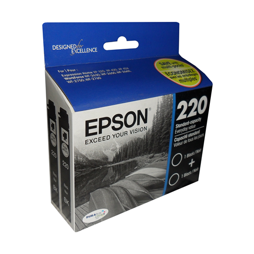 T220120D2 Epson 220 Black Original Ink Cartridge