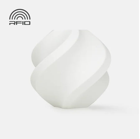 White spherical object with 'RFID' branding on a white background