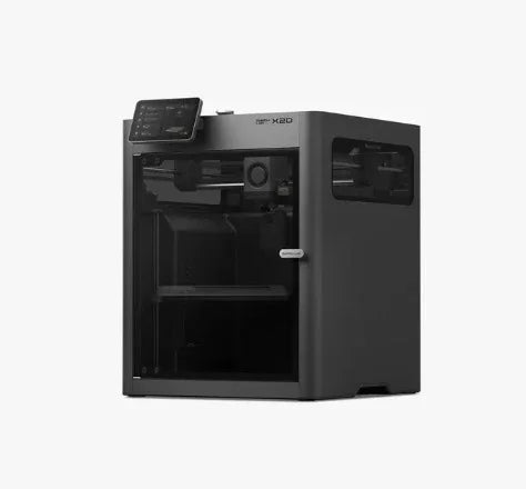 Grey X2D 3D printer on a white background