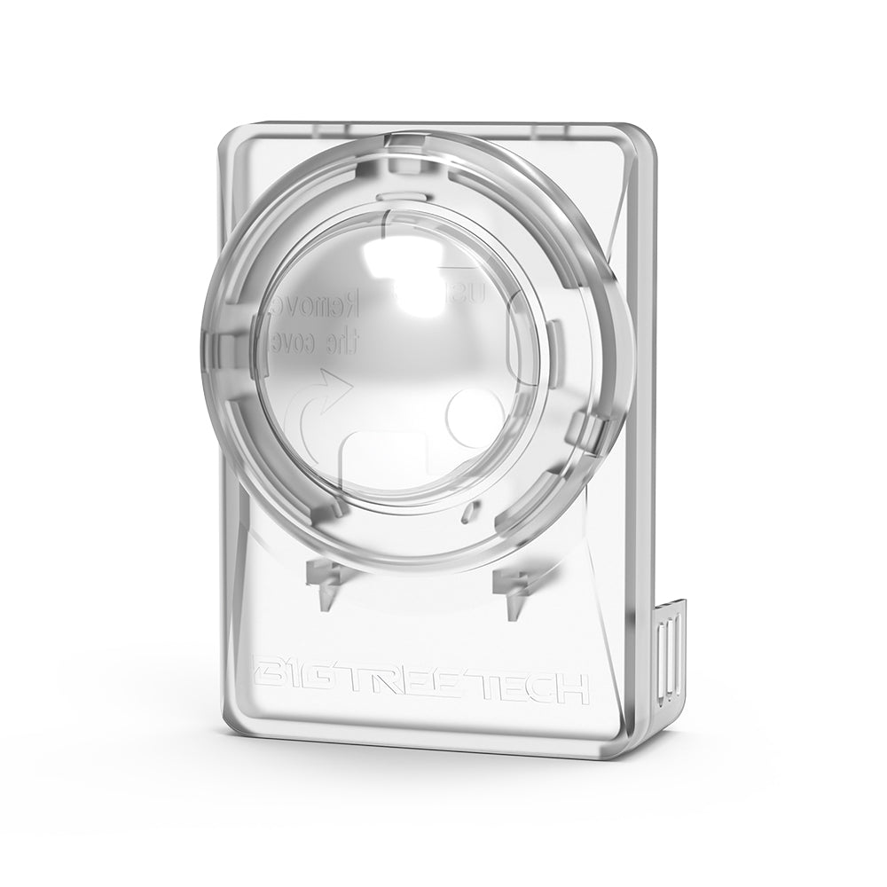 Clear plastic component with 'Suffinu Tech' branding on a white background