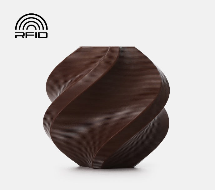 Brown textured vase on a white background with 'RFID' logo.