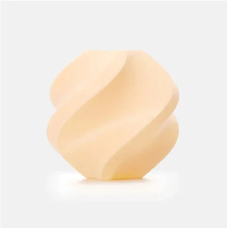 Beige sponge on a light gray background