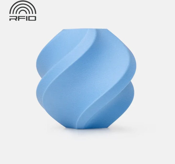 Blue geometric object with 'RFID' logo in the corner