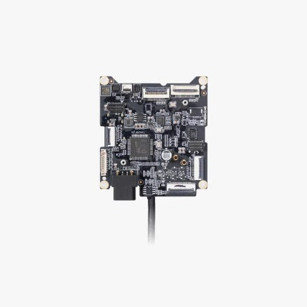 Electronic circuit board on a white background