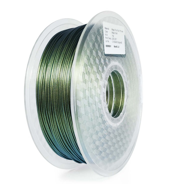 Spool of green thread on a white background