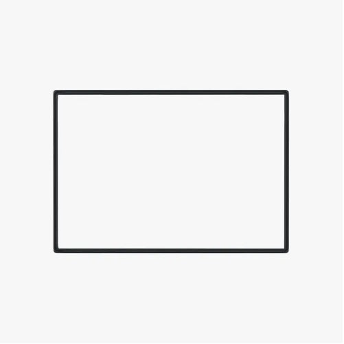 Rectangular whiteboard with AMS Rubber Seal on a white background