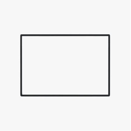 Rectangular whiteboard with AMS Rubber Seal on a white background
