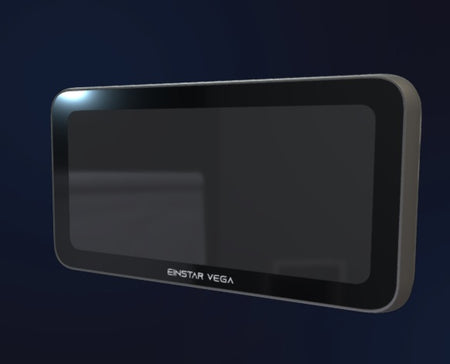 Black electronic device with 'Einstar Vega' branding on a dark background