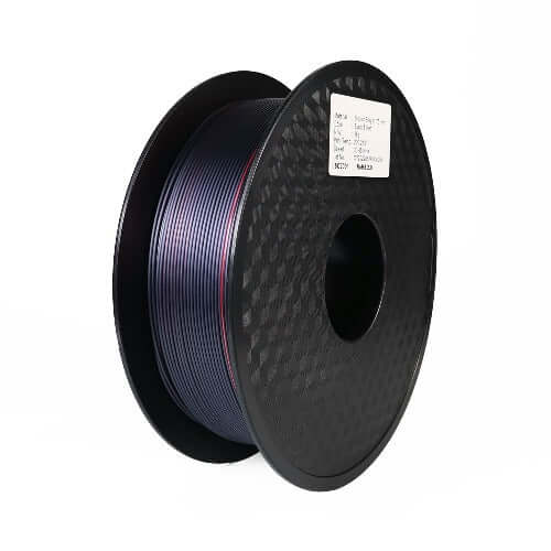 Red and Black Bi-Color silk filament