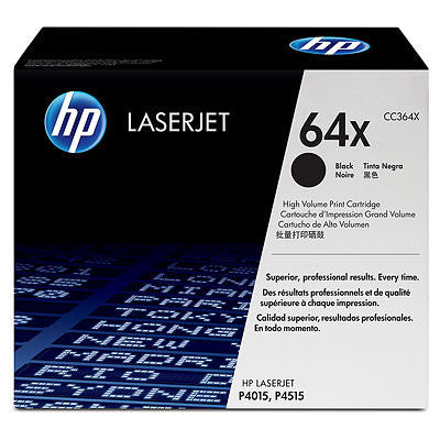 HP CC364X #64X Black Toner Cartridge for Laserjet P4015