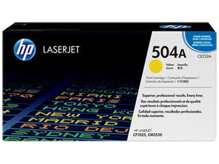 HP CE252A #504A Yellow Toner For Color Laserjet CP3525 CM3530