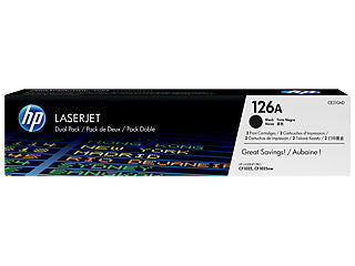 HP CE310AD #126A Black Toner Twin Pack For Color Laserjet Pro CP1025nw