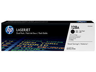 HP CE320AD #128A Black Toner Twin Pack For CLJ CP1525, CP1525nw, CM1415fn