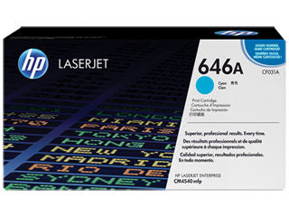 HP CF031A #646A Cyan Toner For Color Laserjet CM4540 Mfp 