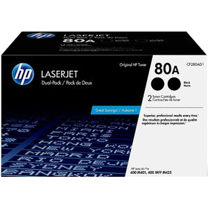 HP CF280AD #80A Twin Pack Black Toner for Pro M401/m425
