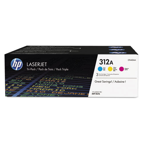 HP CF440AM #312A Tripack C/Y/M Toner For Color Laserjet PRO M476DN