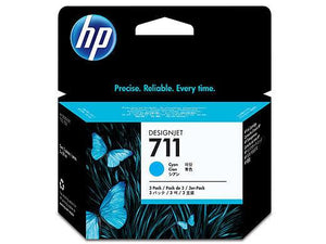 HP CZ134A HP #711 Cyan 3 PK Ink Cartridge