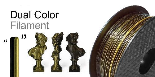 EL3D® Dual Color-split diameter PLA, Black/Gold, 1Kg, 1.75 – Envirolaser3D