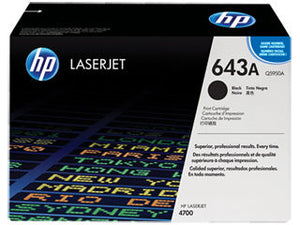 HP Q5950A #643A Black Toner For Color Laserjet 4700 