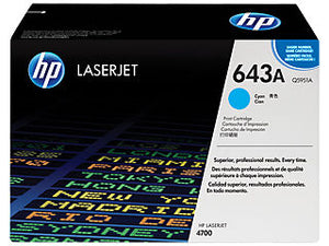 HP Q5951A #643A Cyan Toner For Color Laserjet 4700