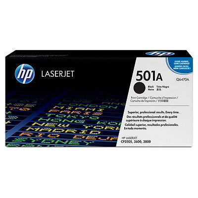 HP Q6470A #501a Black Cartridge For Laserjet 3600 / 3800 