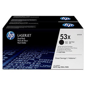 HP Q7553XD #53X Black HY Twin Pack For Laserjet P2015